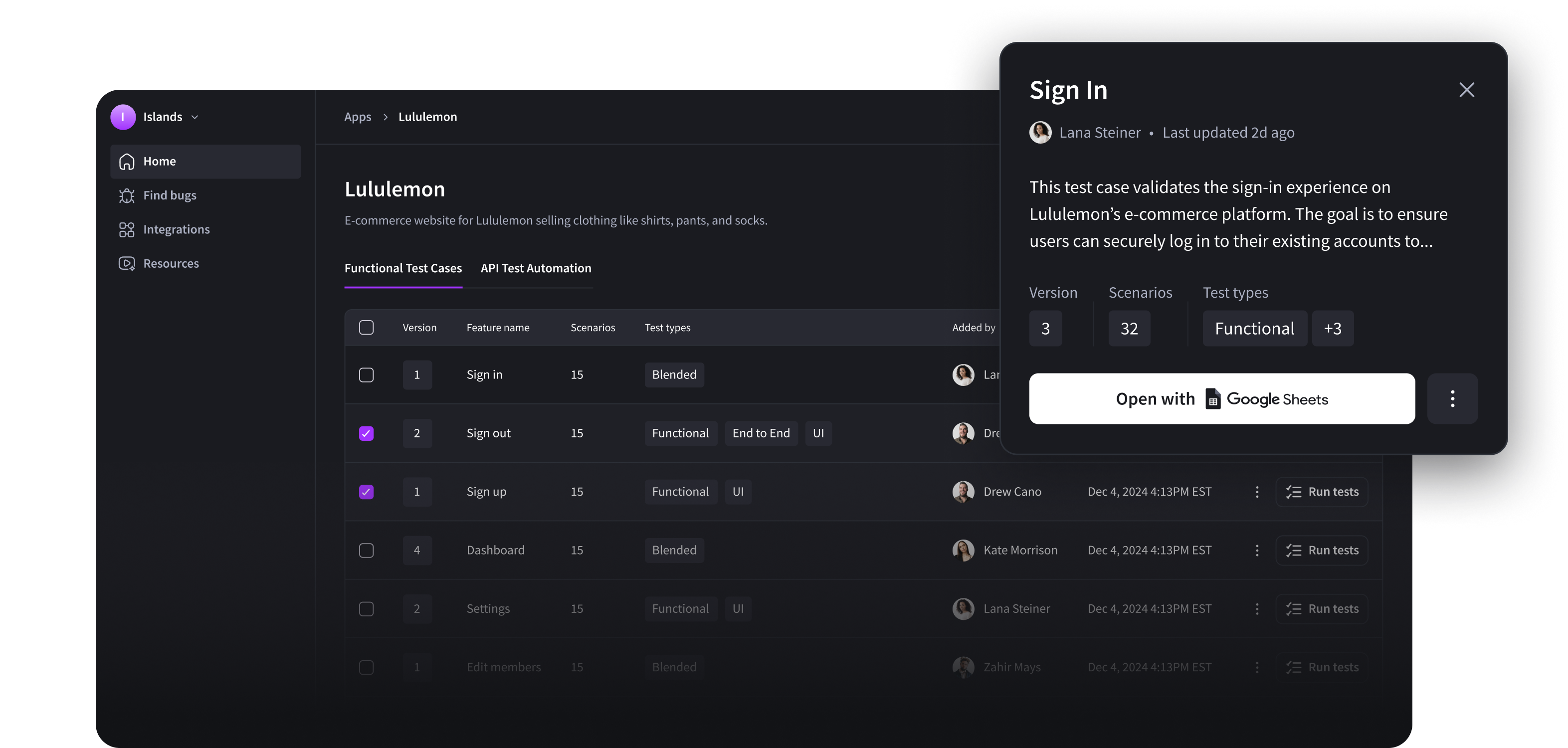 Design test cases with AI