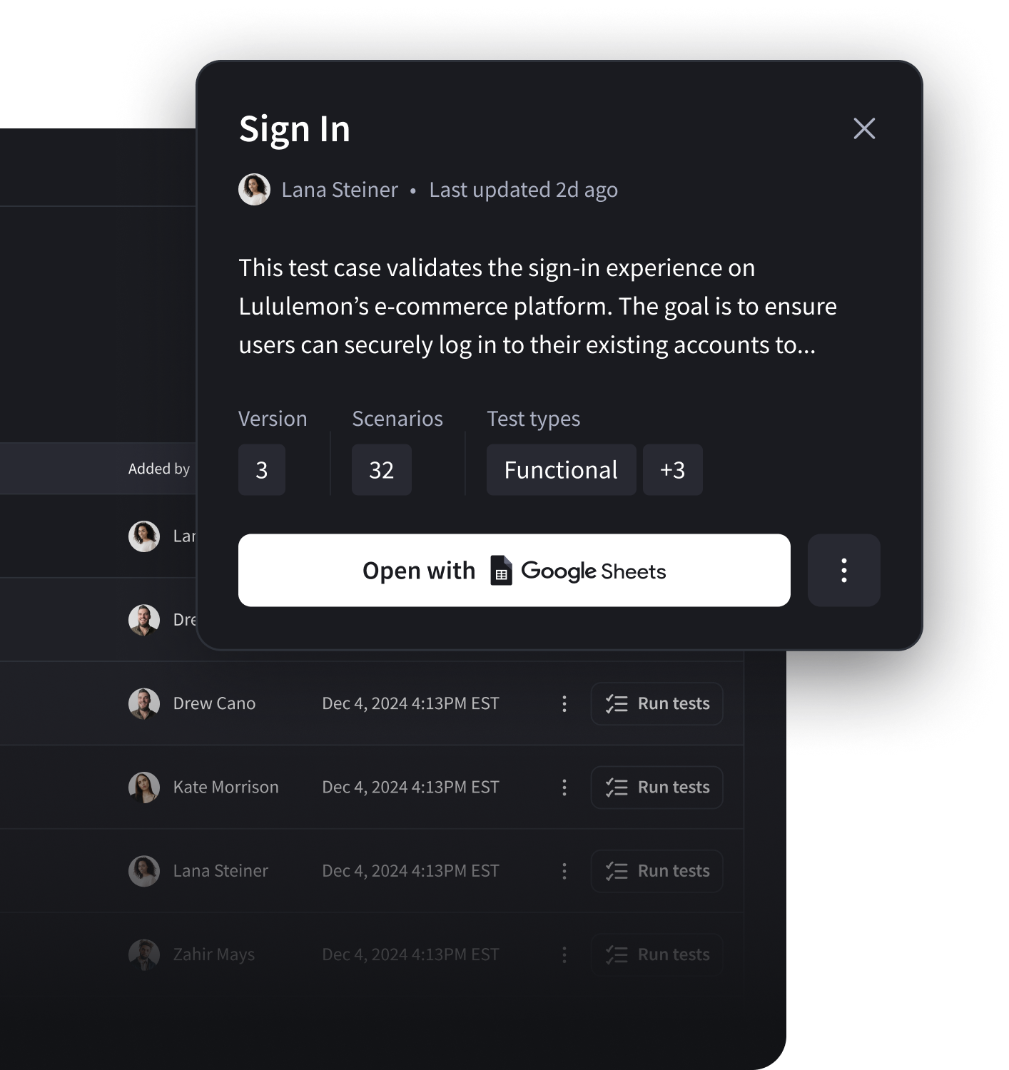 Design test cases with AI